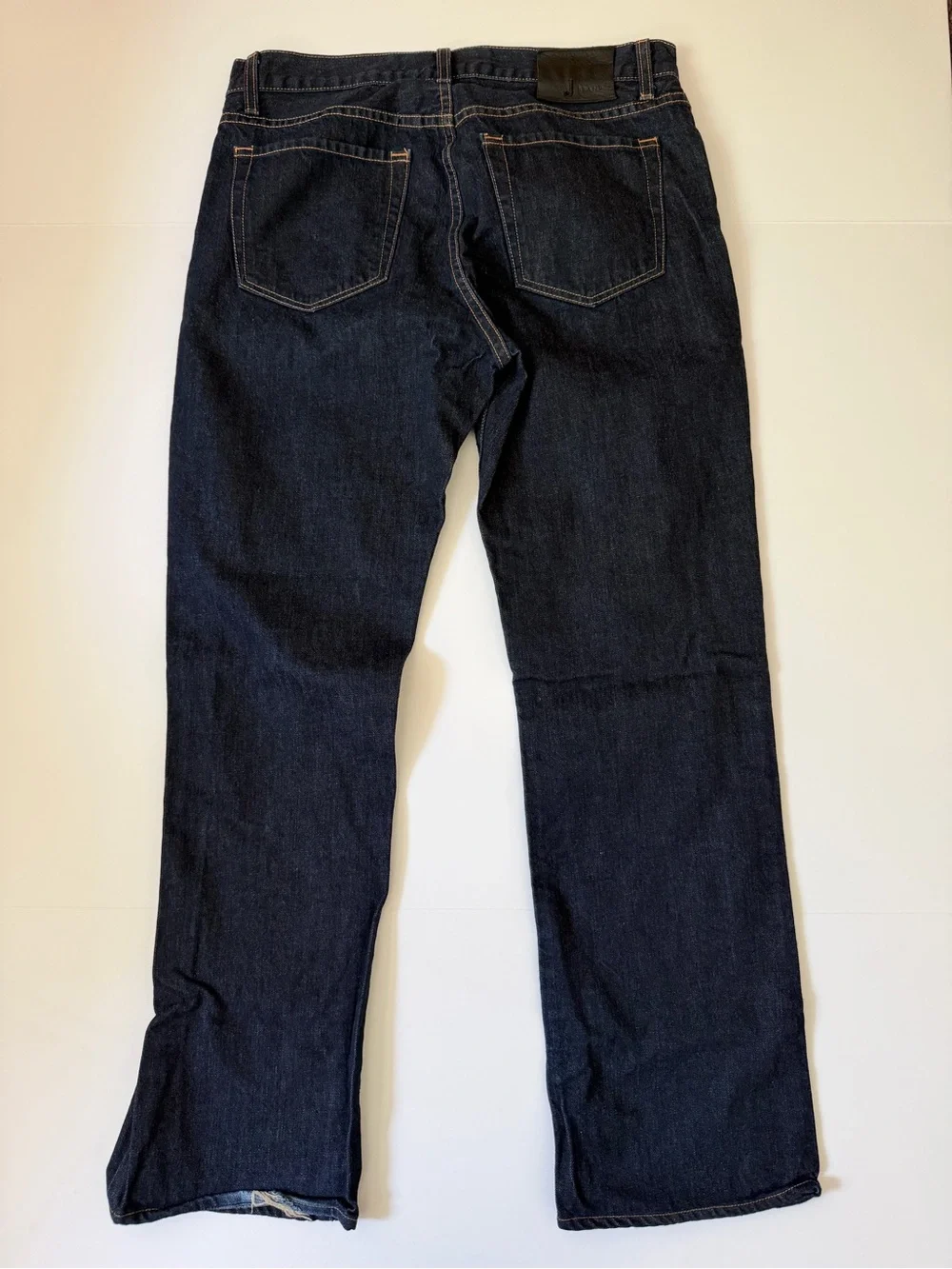 Classic Men's Dark Blue Straight-Leg Jeans